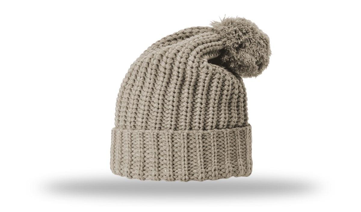 Richardson Chunk Cable Beanie W/ Cuff & Pom