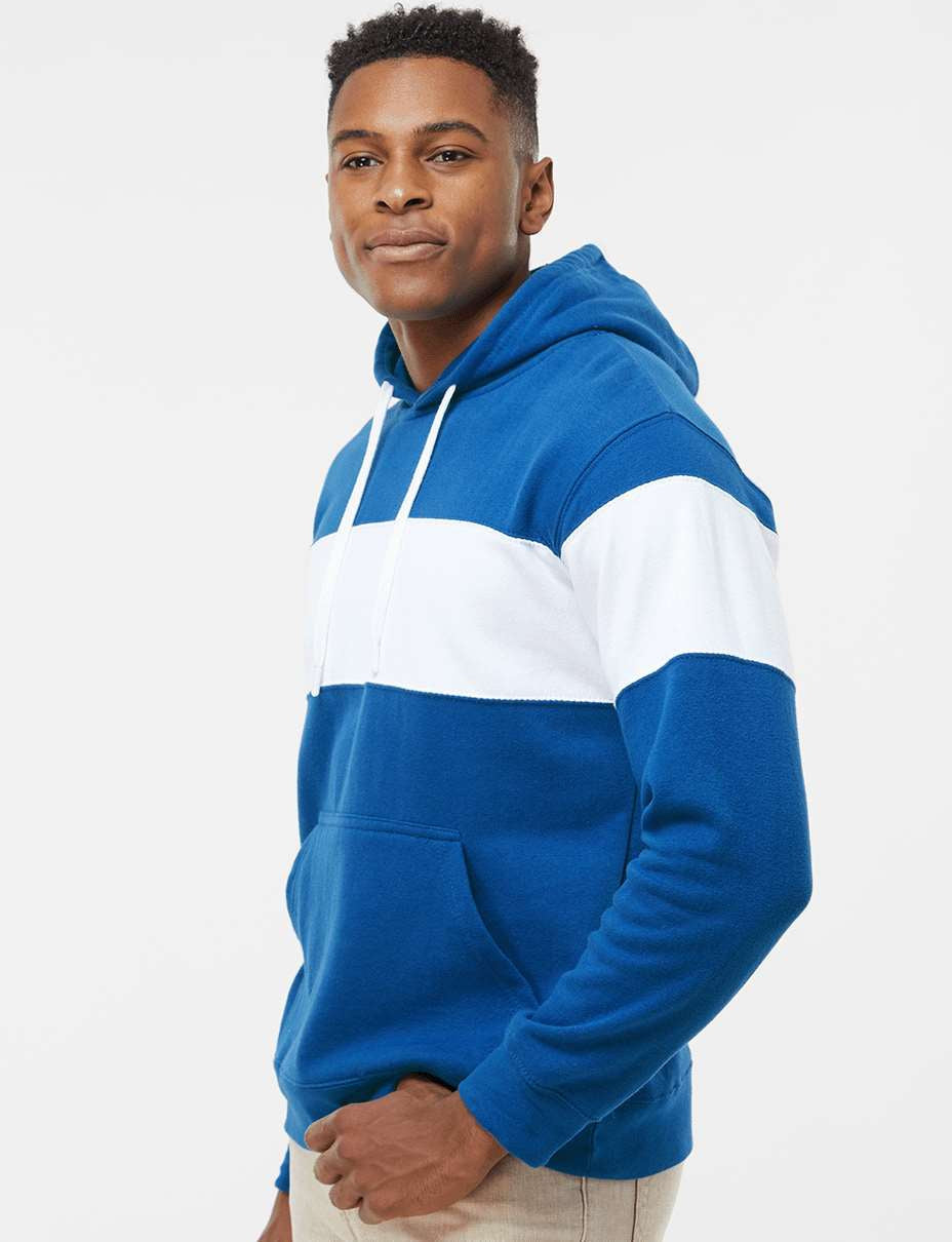 J. America Varsity Fleece Colorblocked Hooded Sweatshirt