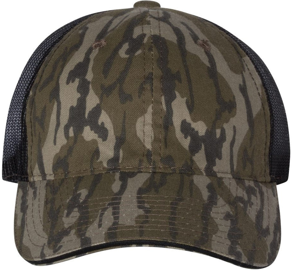 Outdoor Cap Washed Brushed Mesh-Back Camo Cap