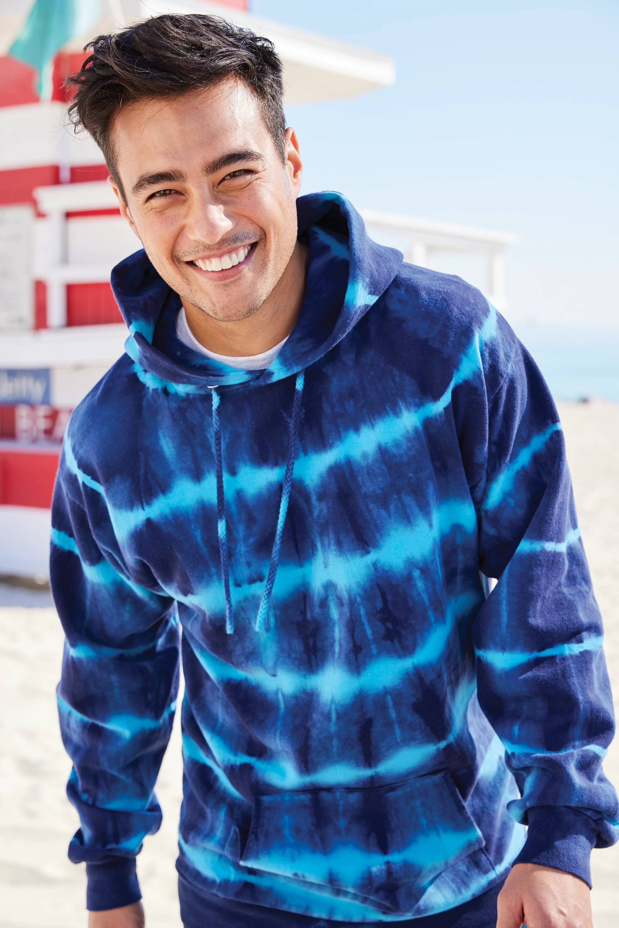 Port & Company Allover Stripe Tie-Dye Fleece