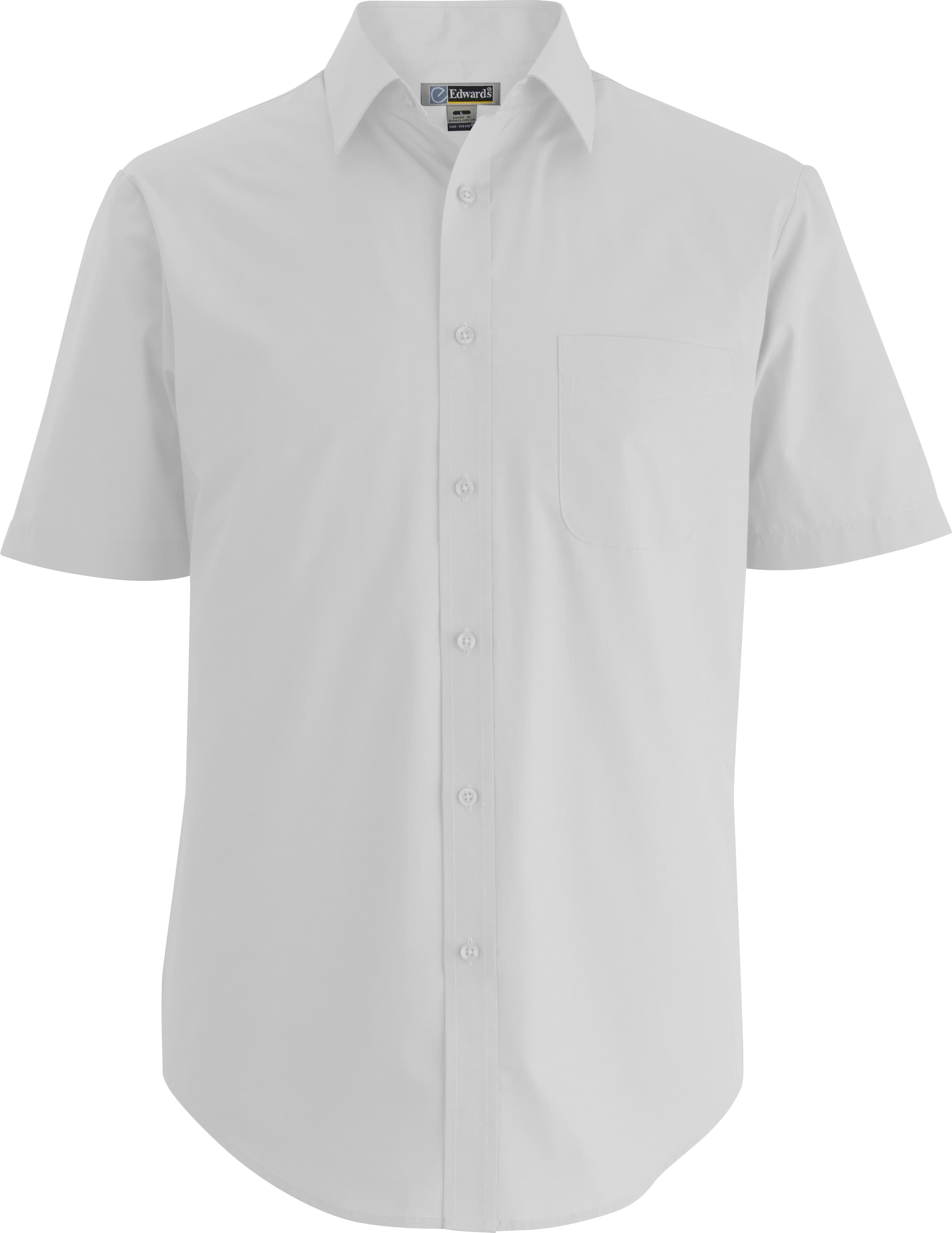 OUTLET-Edwards Mens Essential Broadcloth Shirt Short Sleeve