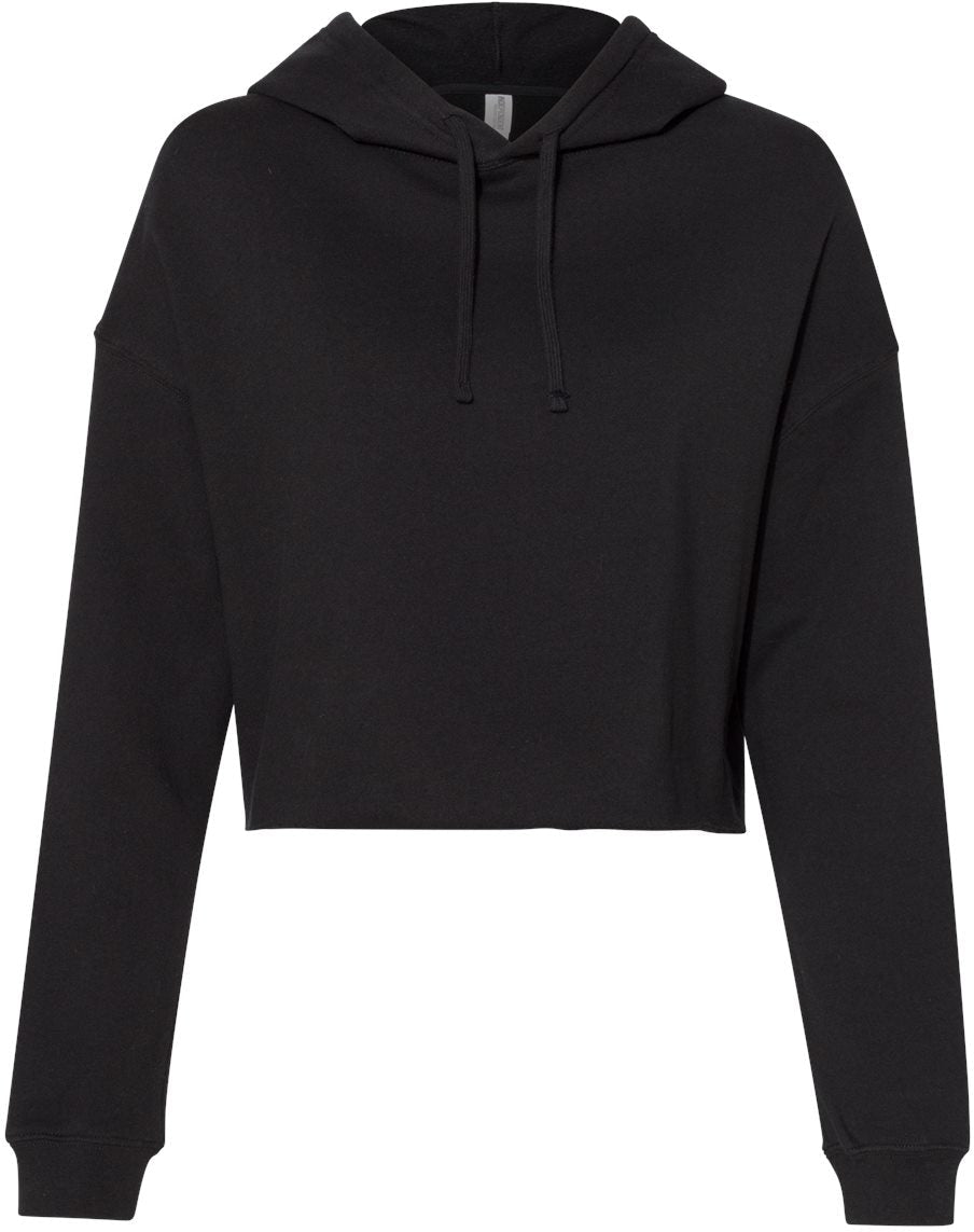 Independent Trading Co. Womenâs Lightweight Cropped Hooded Sweatshirt