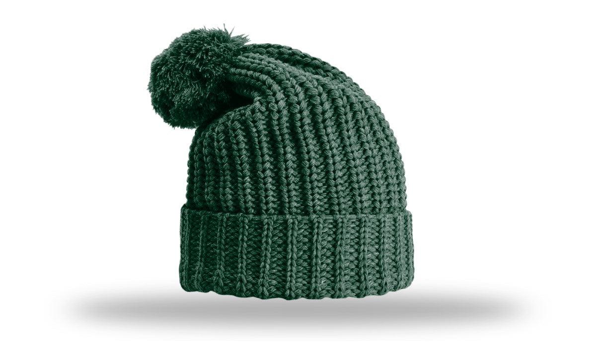 Richardson Chunk Cable Beanie W/ Cuff & Pom