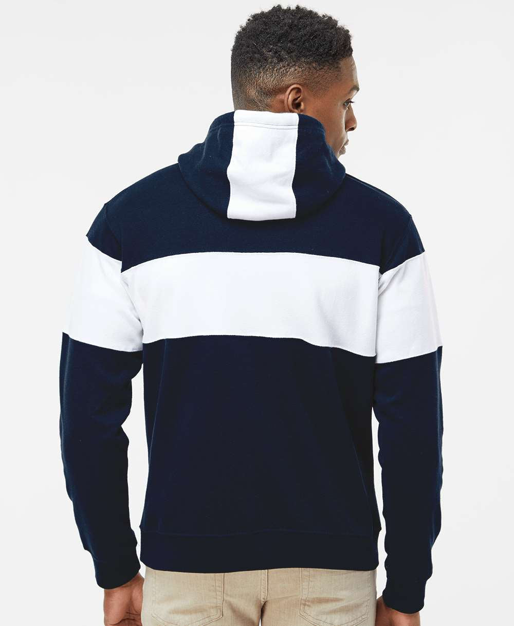 J. America Varsity Fleece Colorblocked Hooded Sweatshirt