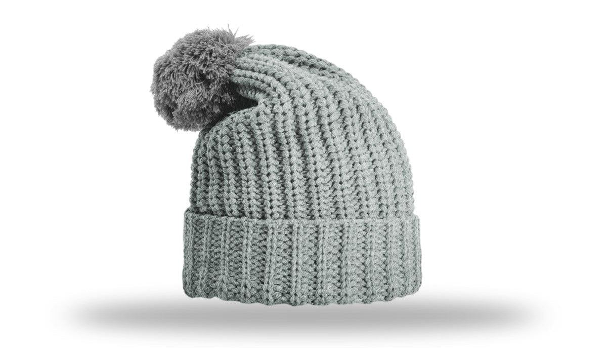 Richardson Chunk Cable Beanie W/ Cuff & Pom