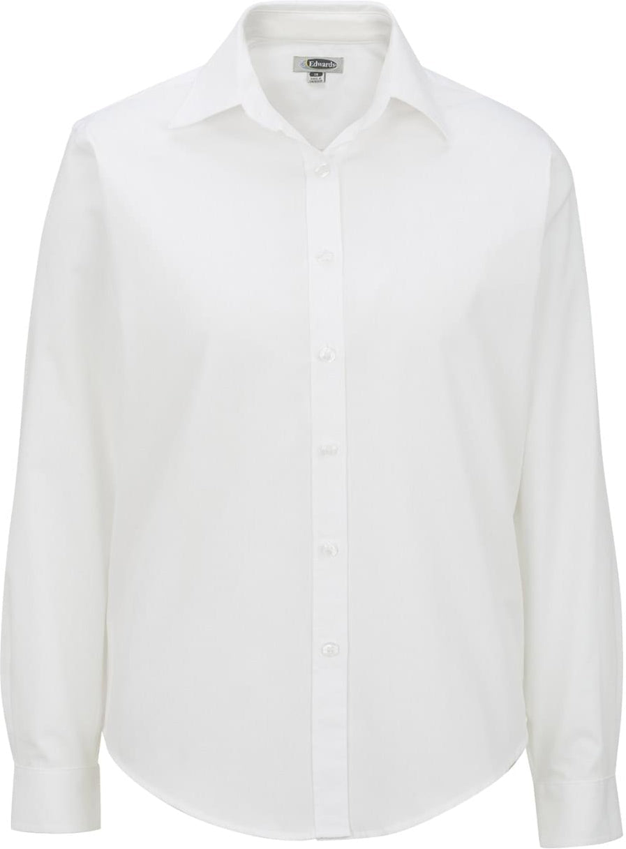 Edwards Ladies Pinpoint Oxford Shirt   Long Sleeve