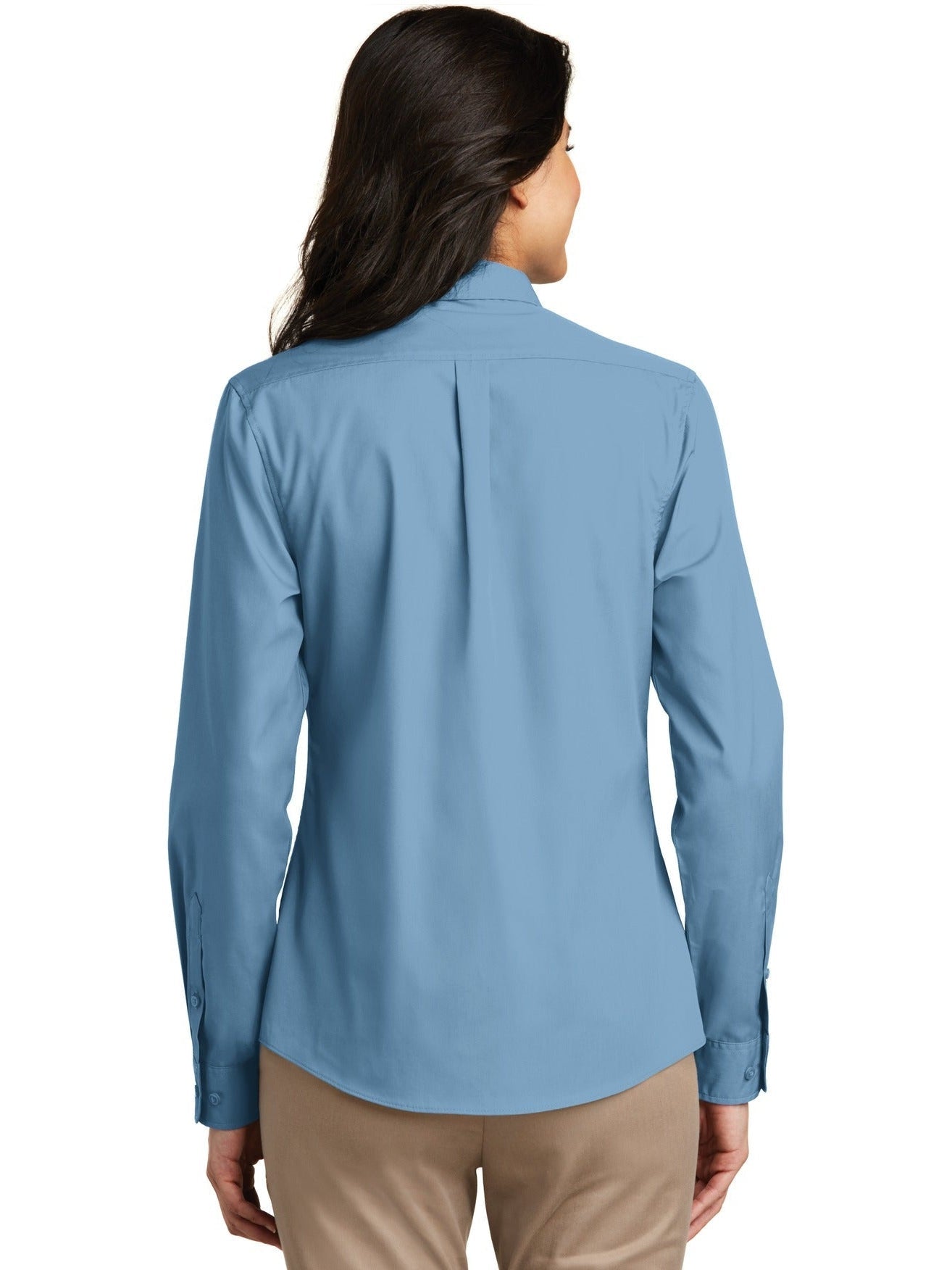 OUTLET-Port Authority Ladies Long Sleeve Carefree Poplin Shirt