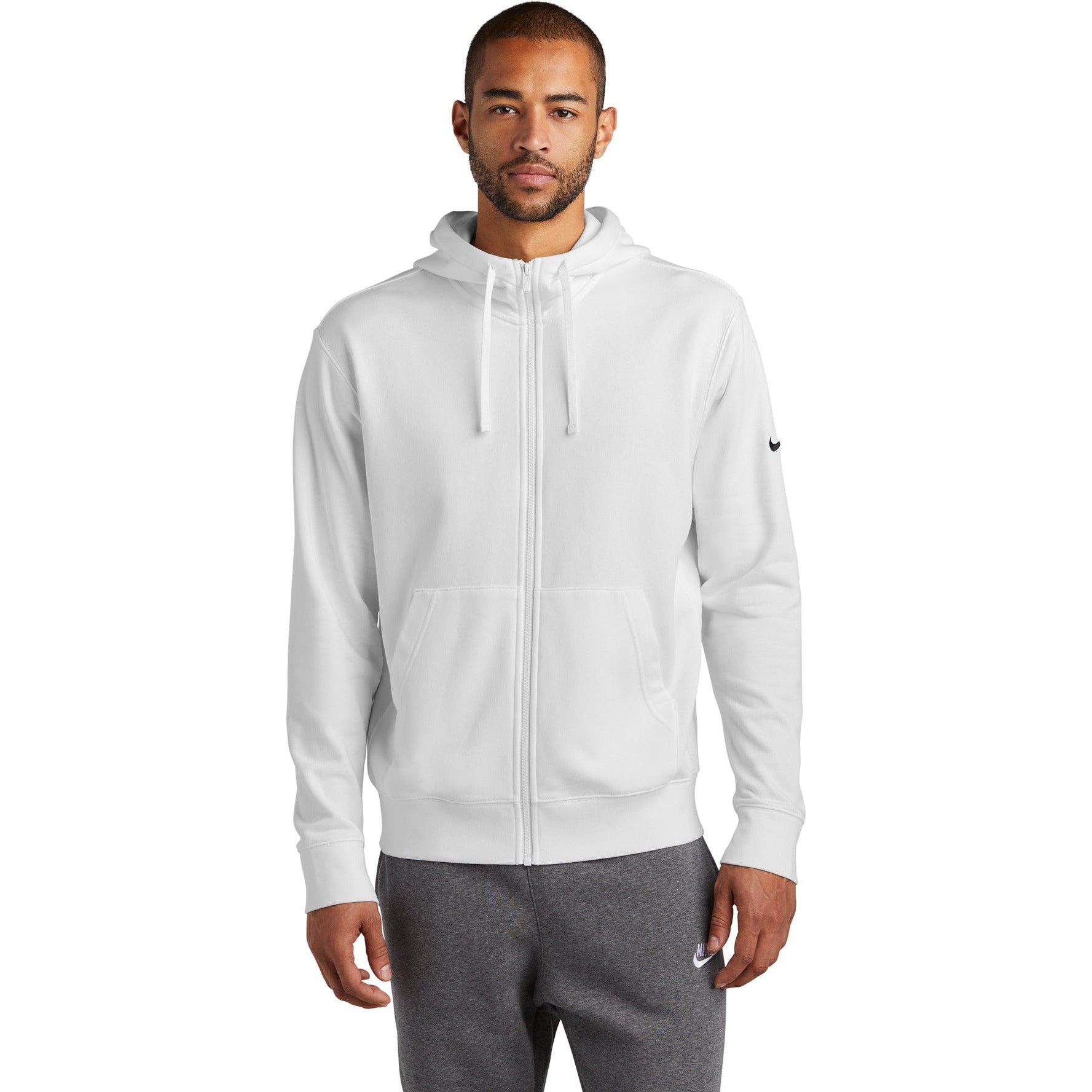 NIKE Club Fleece Sleeve Swoosh Full-Zip Hoodie