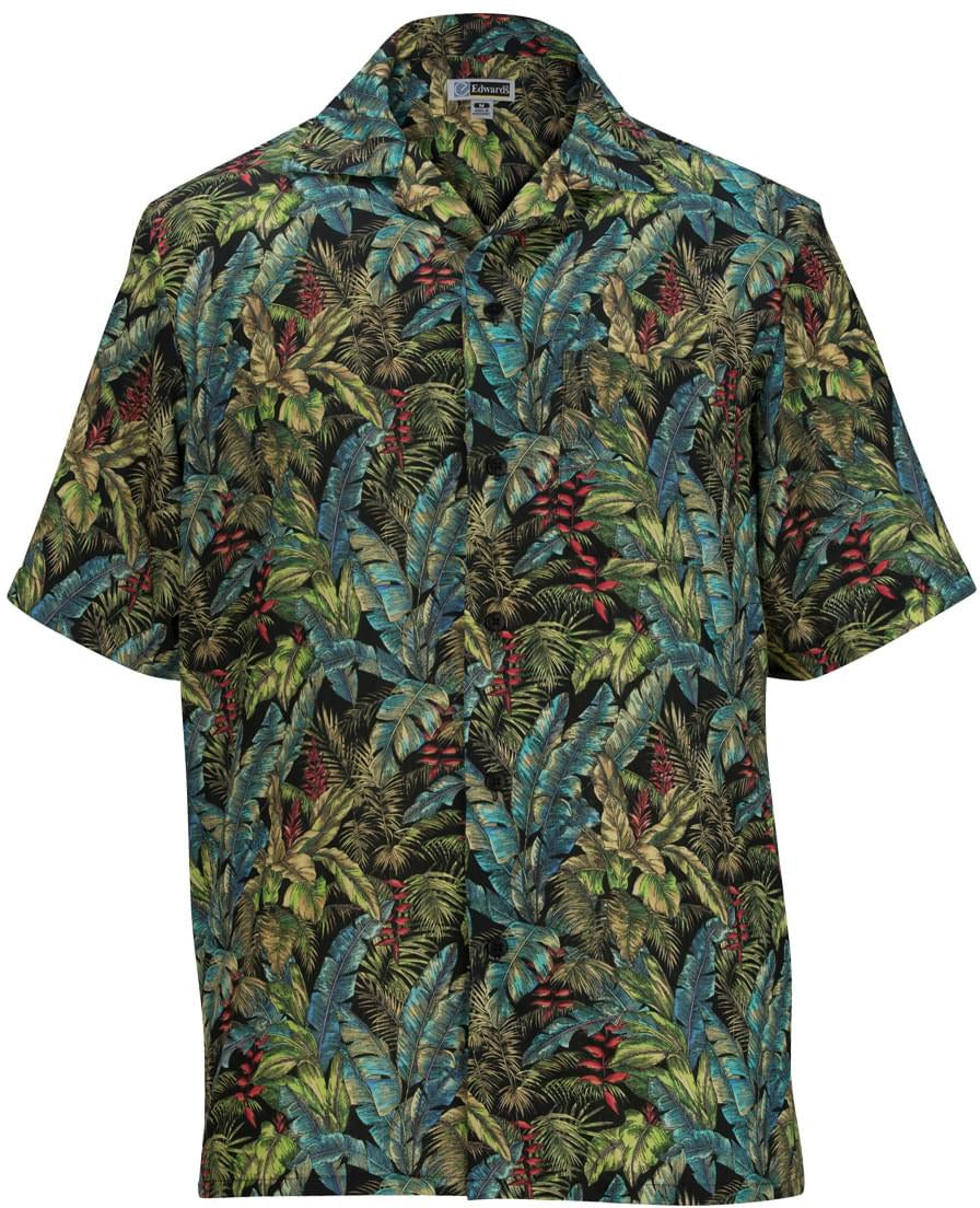 Edwards Tropical Leaf Camp Shirt