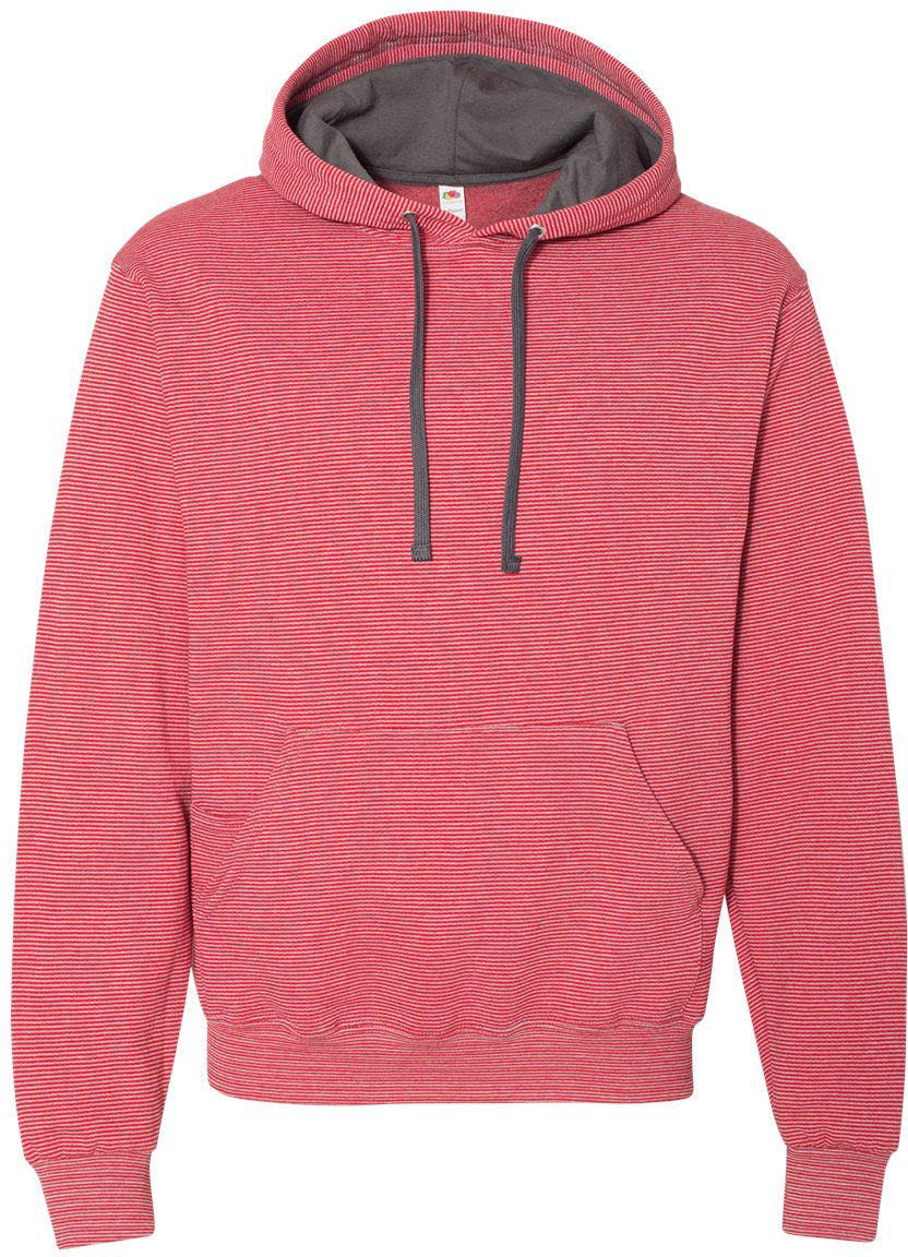 Fruit of the Loom Sofspun Microstripe Hooded Pullover Sweatshirt