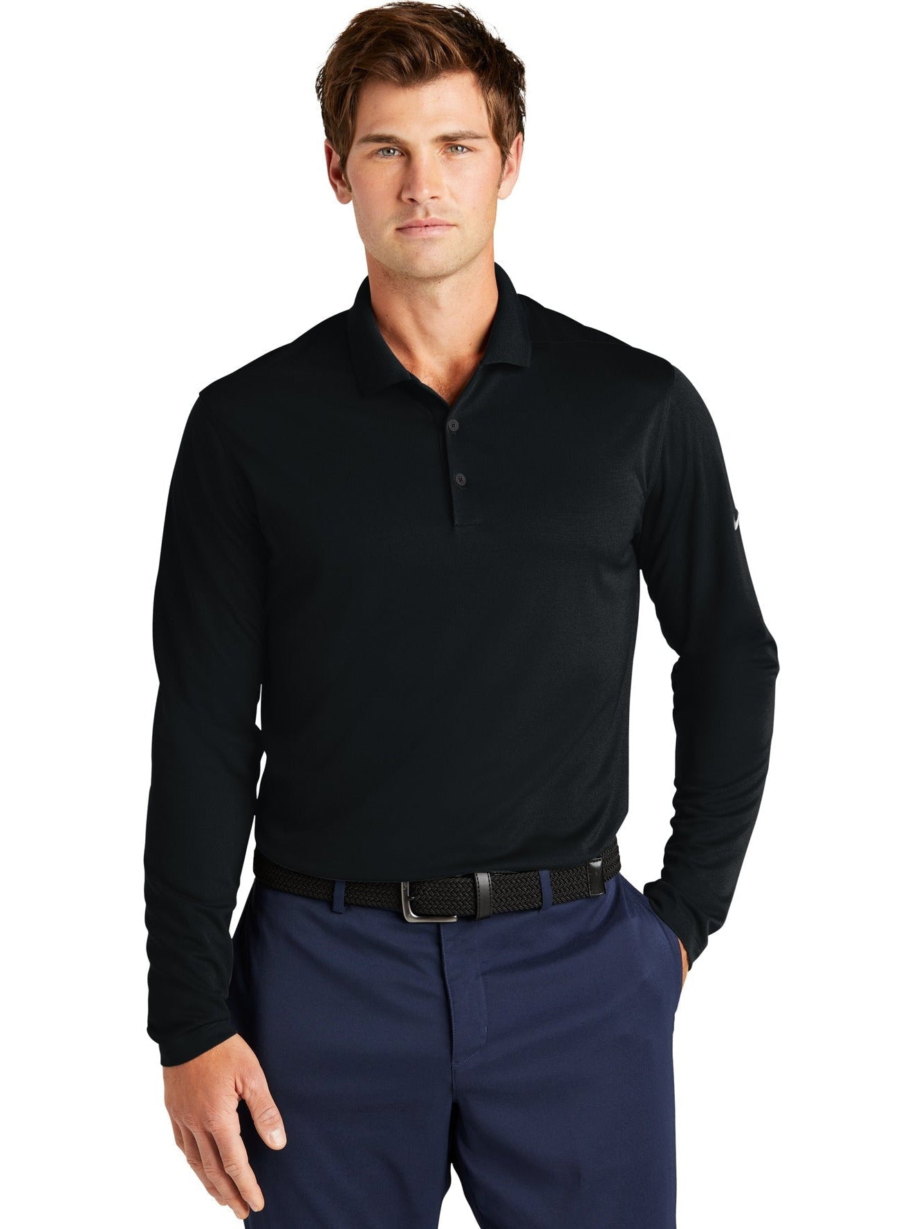 OUTLET-NIKE Dri-FIT Micro Pique 2.0 Long Sleeve Polo