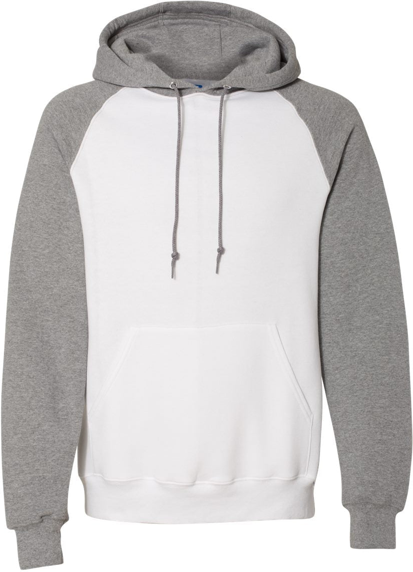 Russell Athletic Dri Power Colorblock Raglan Hooded Sweatshirt