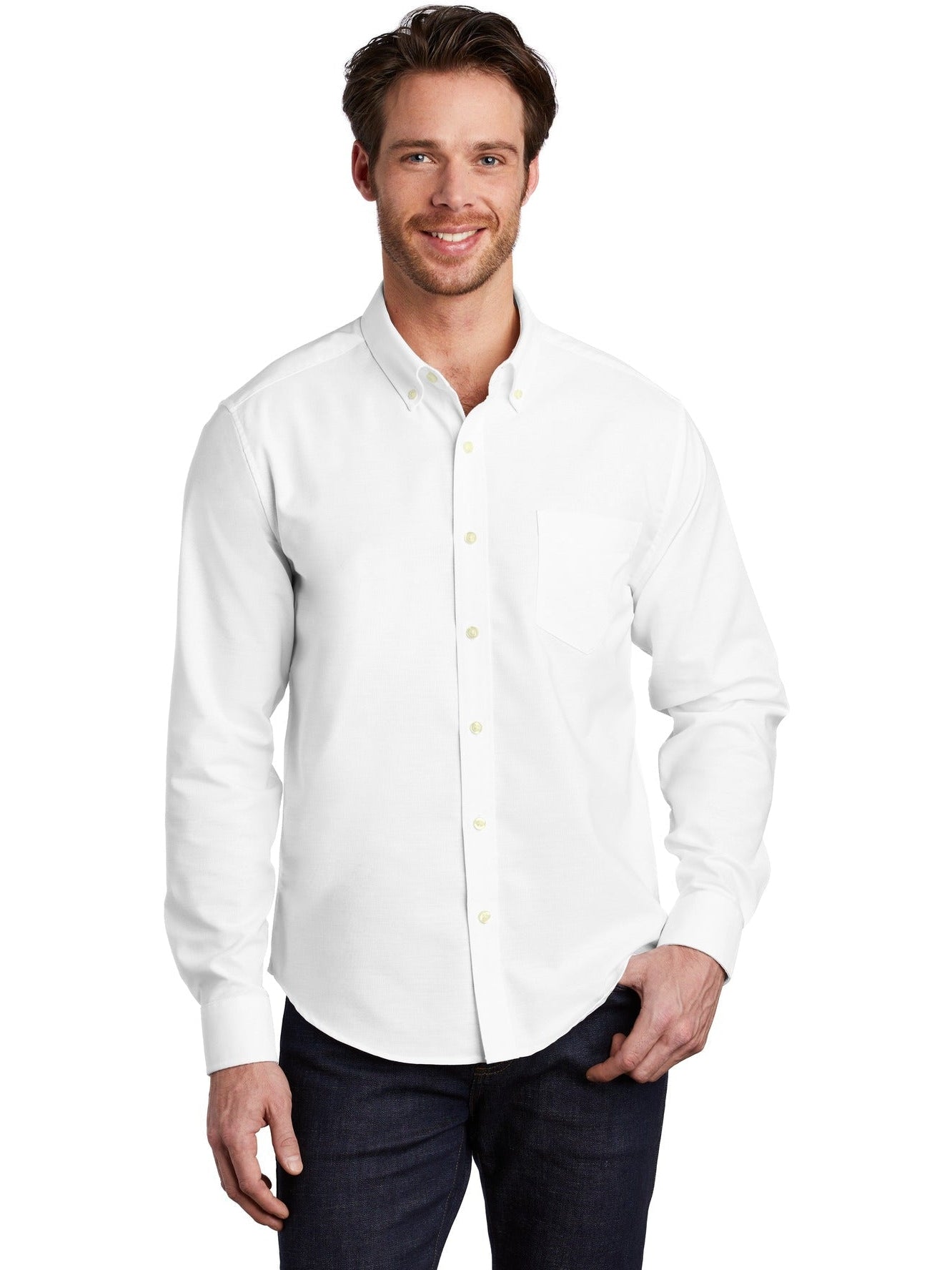 OUTLET-Port Authority Untucked Fit SuperPro Oxford Shirt