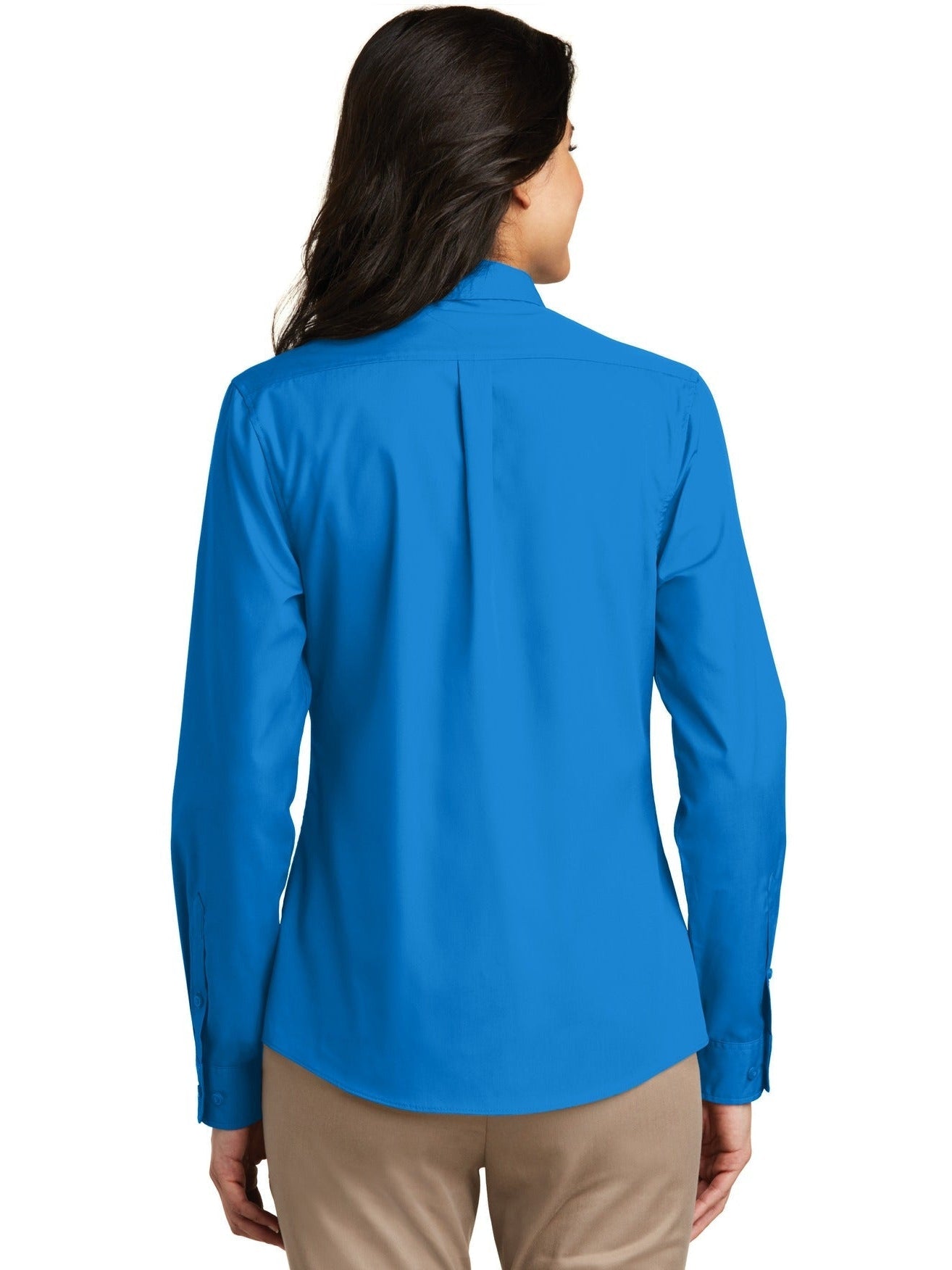 OUTLET-Port Authority Ladies Long Sleeve Carefree Poplin Shirt