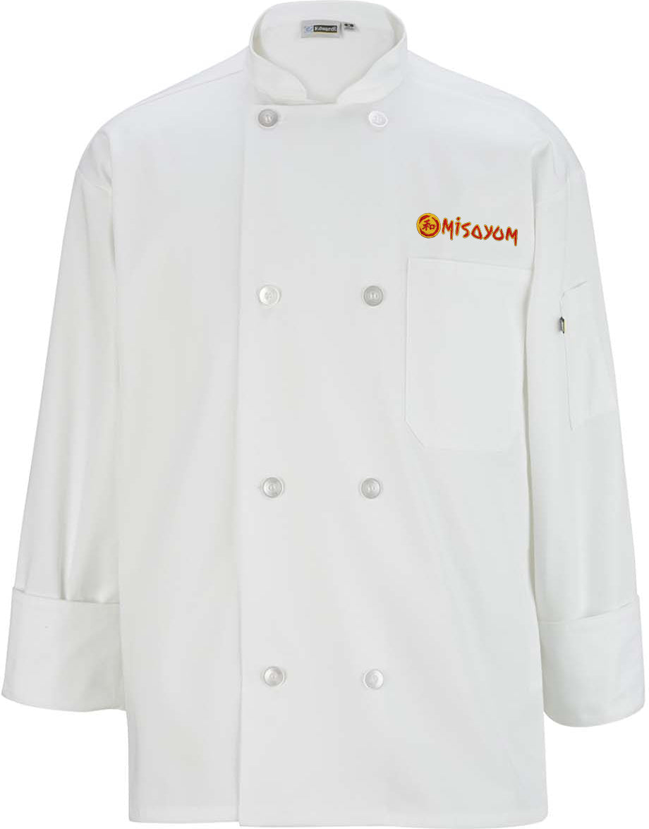 Edwards 8 Button Long Sleeve Chef Coat