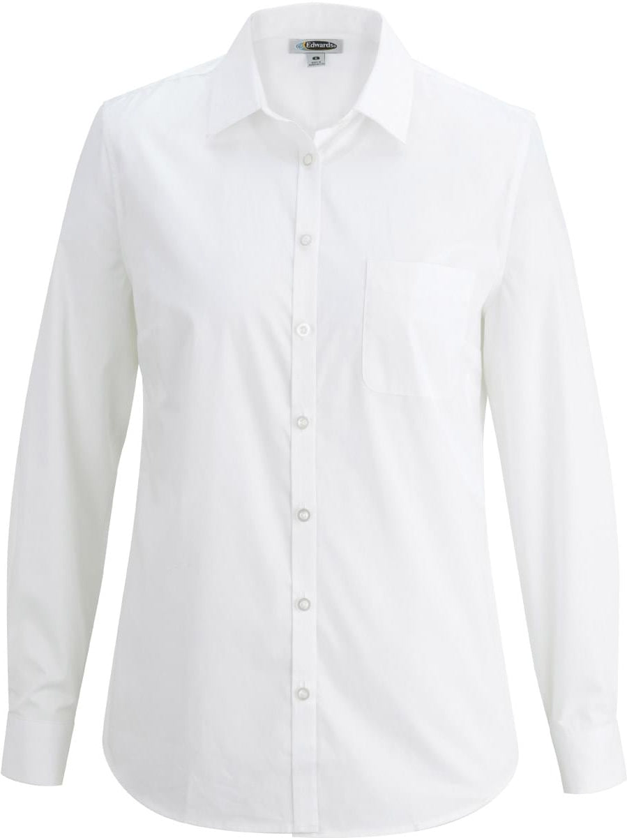 Edwards Ladies Long Sleeve Stretch Poplin Blouse