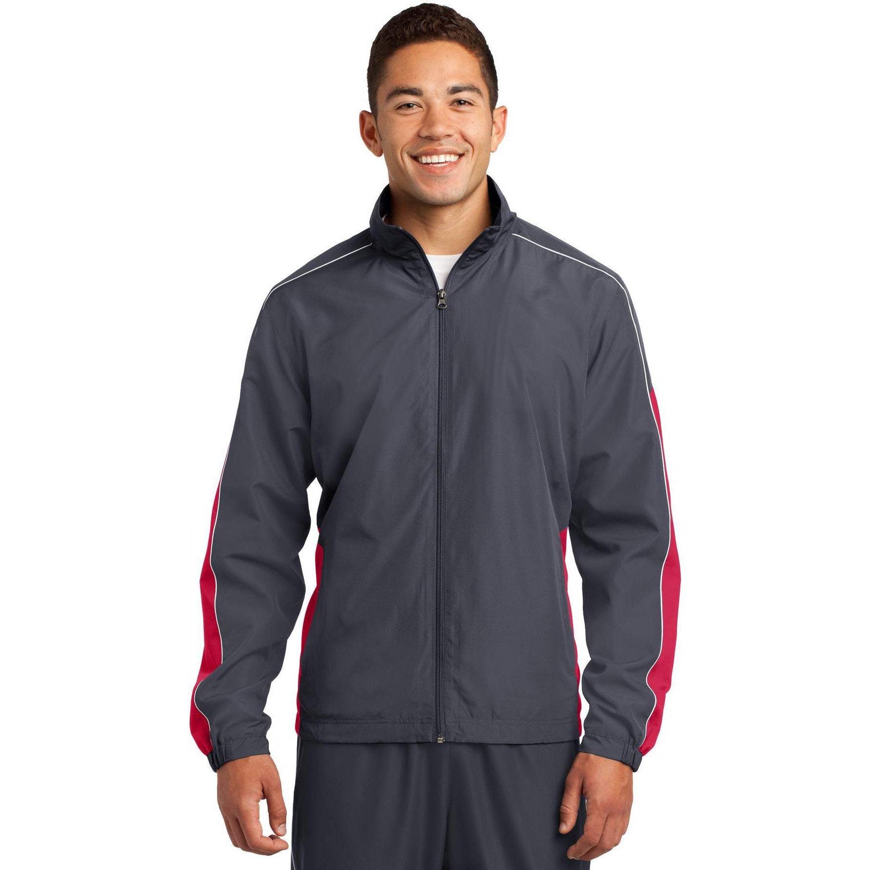 CLOSEOUT - Sport-Tek Piped Colorblock Wind Jacket