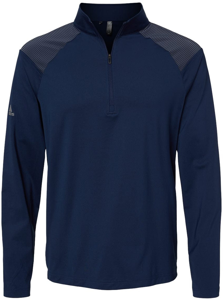 Adidas Shoulder Stripe Quarter-Zip Pullover