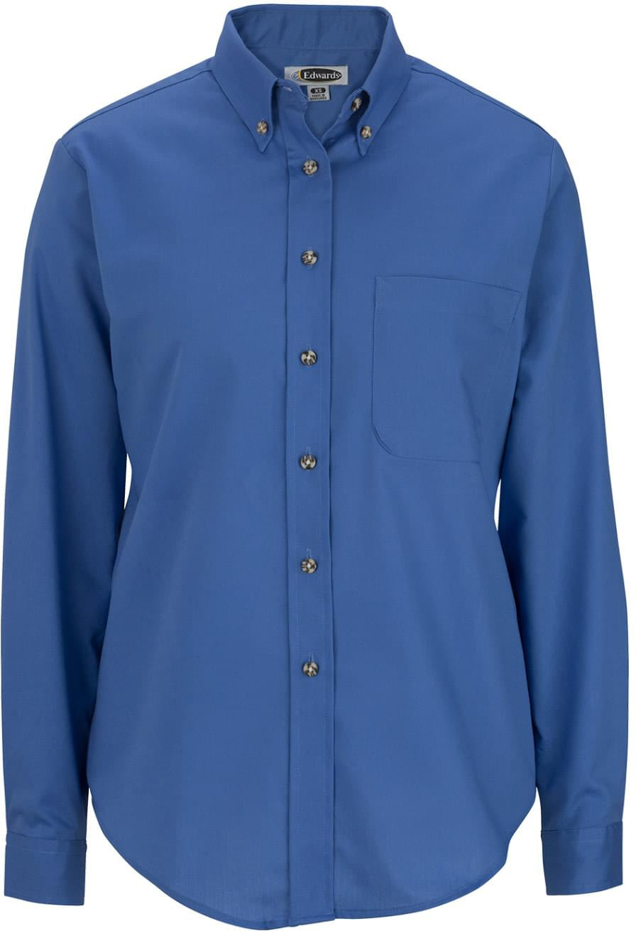 Edwards Ladies Easy Care Long Sleeve Poplin Shirt