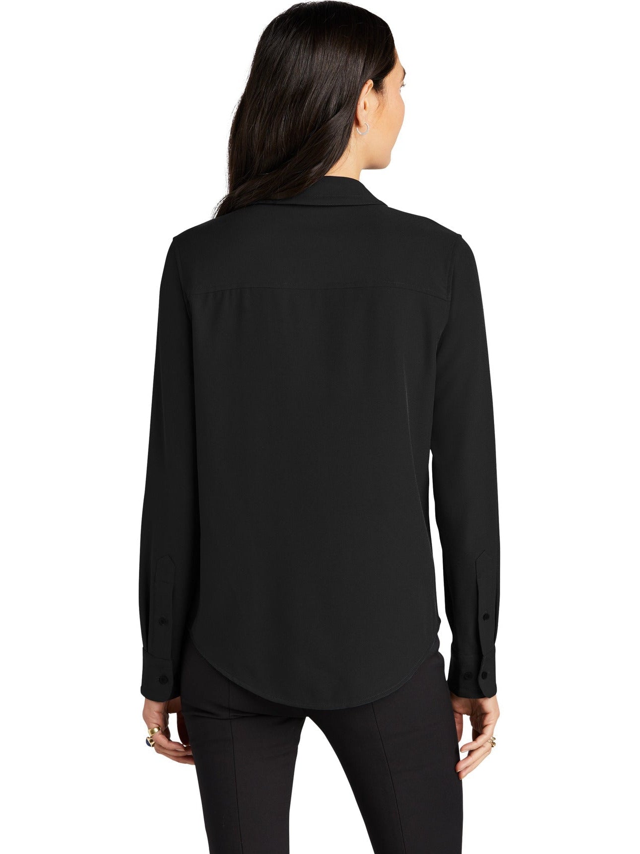 Mercer+Mettle Ladies Stretch Crepe Long Sleeve Camp Blouse