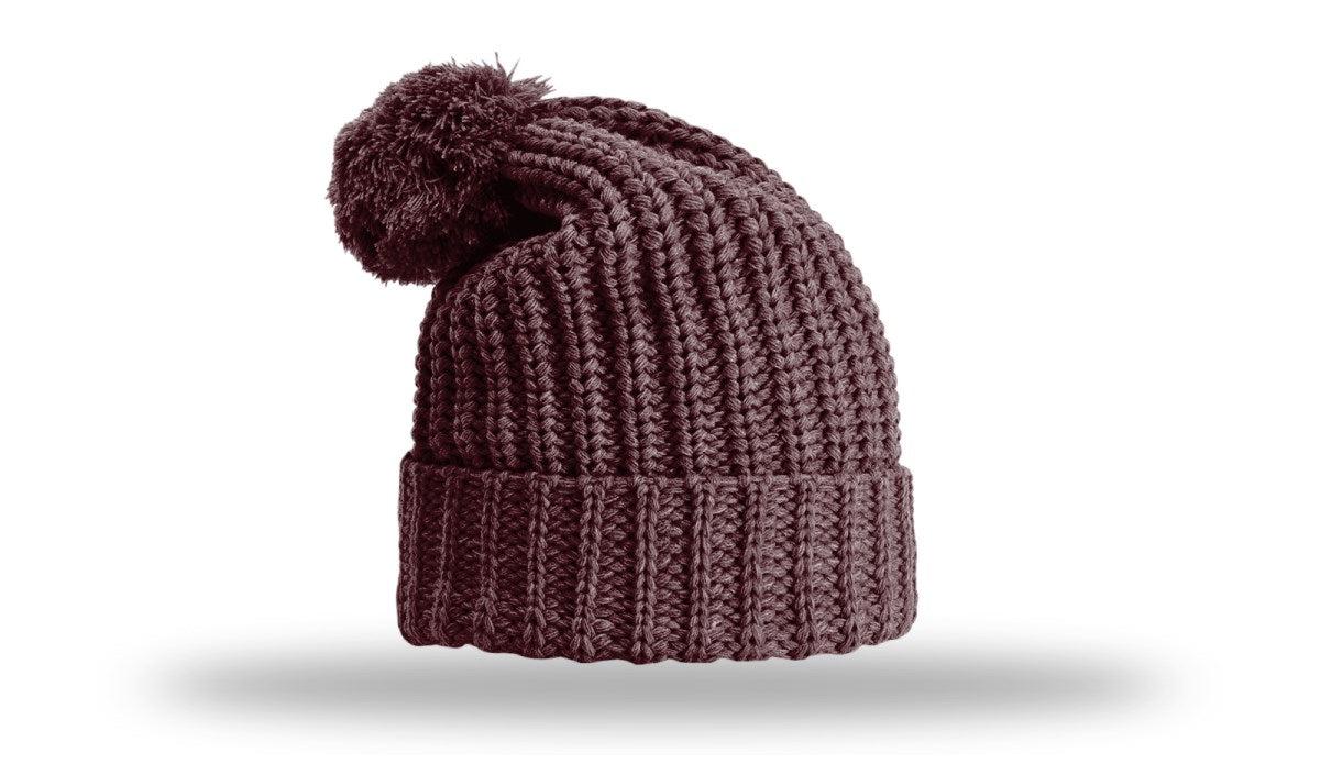 Richardson Chunk Cable Beanie W/ Cuff & Pom