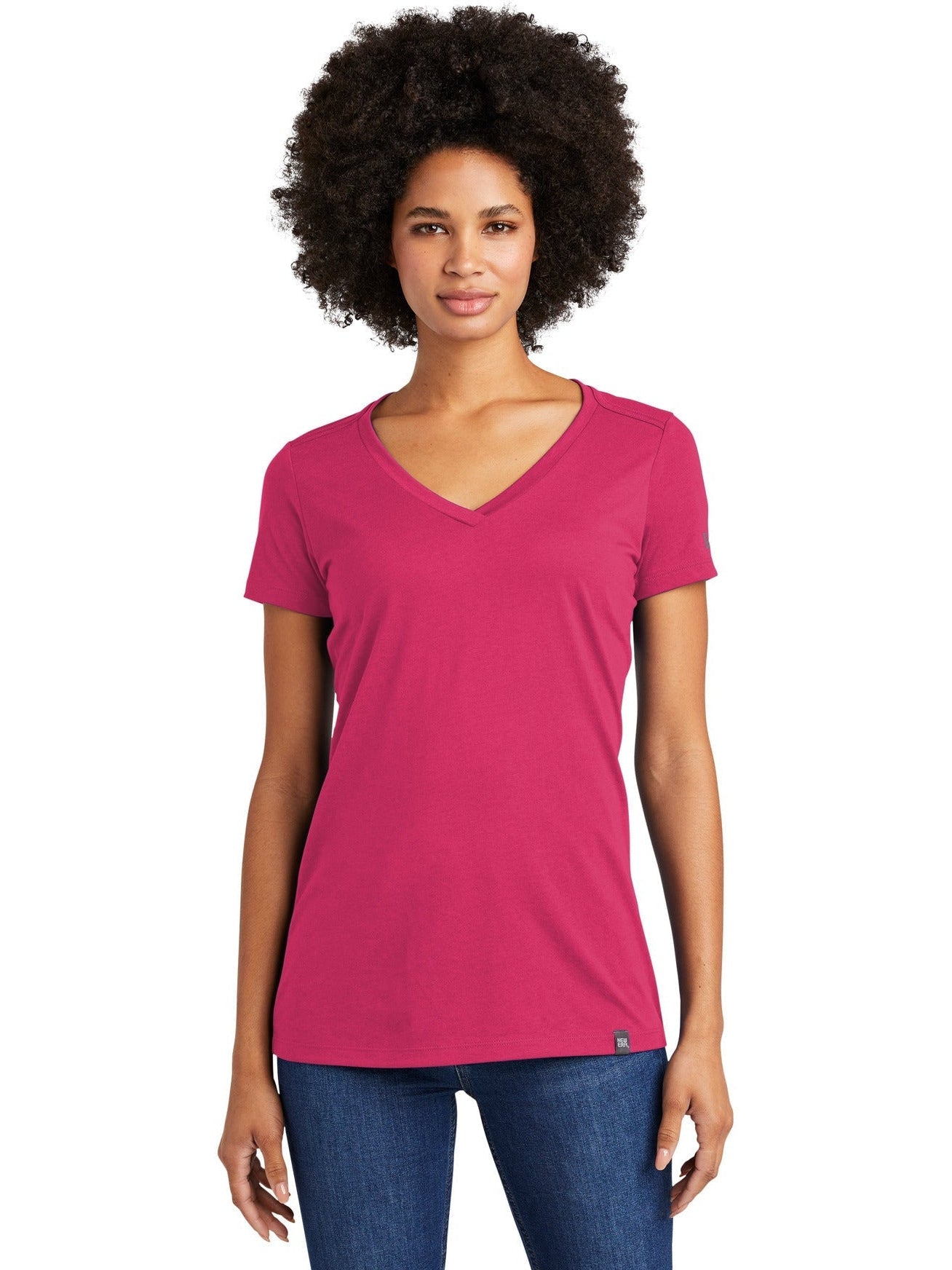 OUTLET-New EraLadies Heritage Blend V-Neck Tee