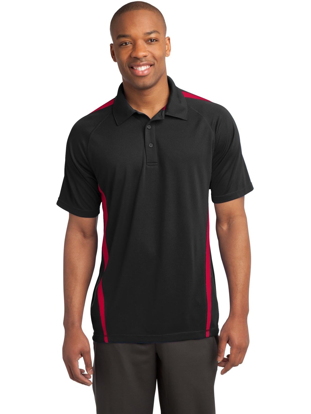 OUTLET-Sport-Tek Micro-Mesh Colorblock Polo