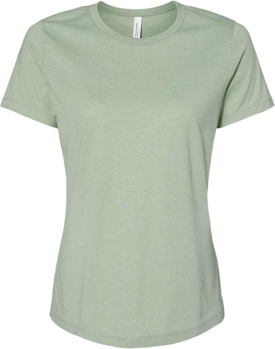Bella+Canvas Womenâs Relaxed Fit Heather CVC Tee