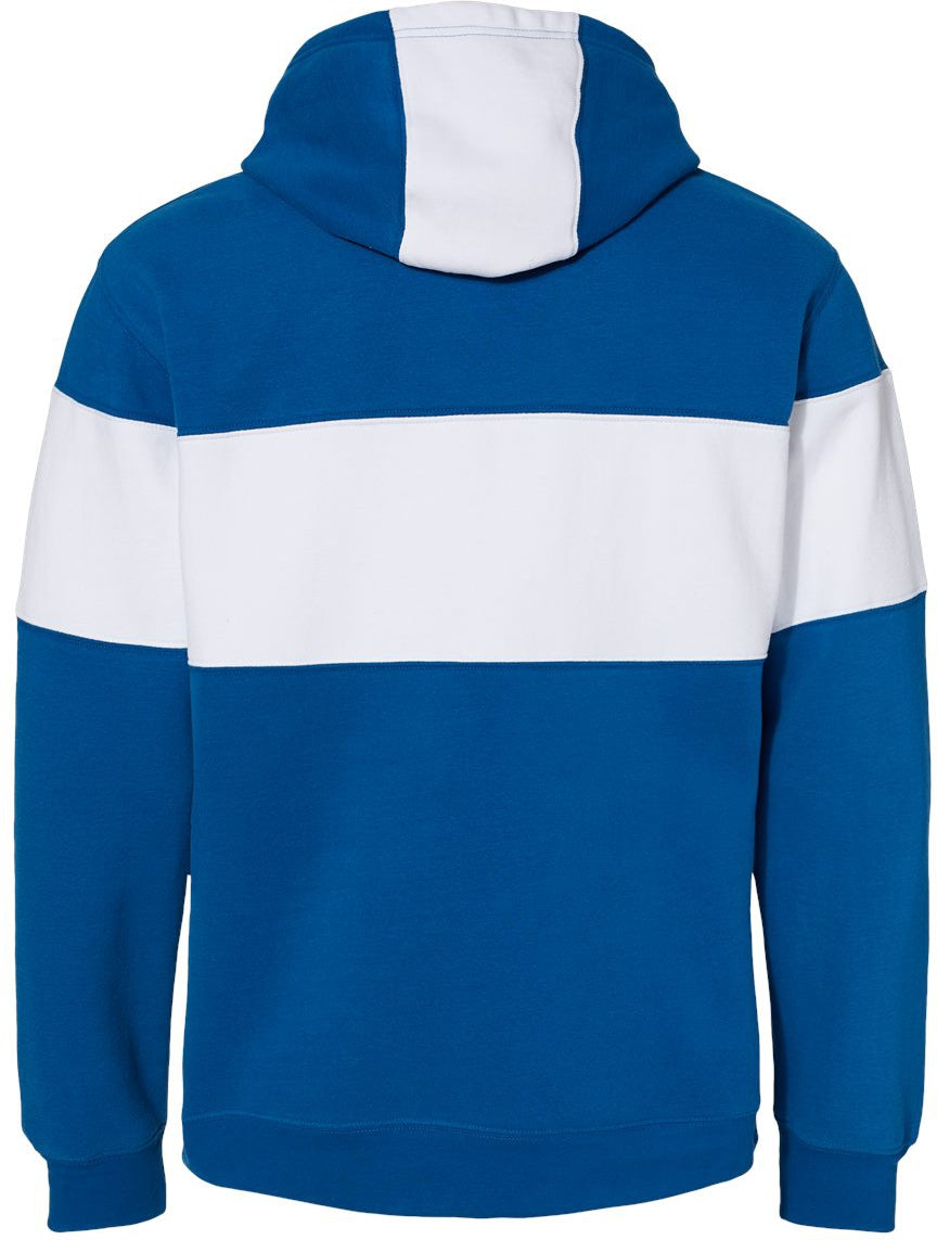 J. America Varsity Fleece Colorblocked Hooded Sweatshirt