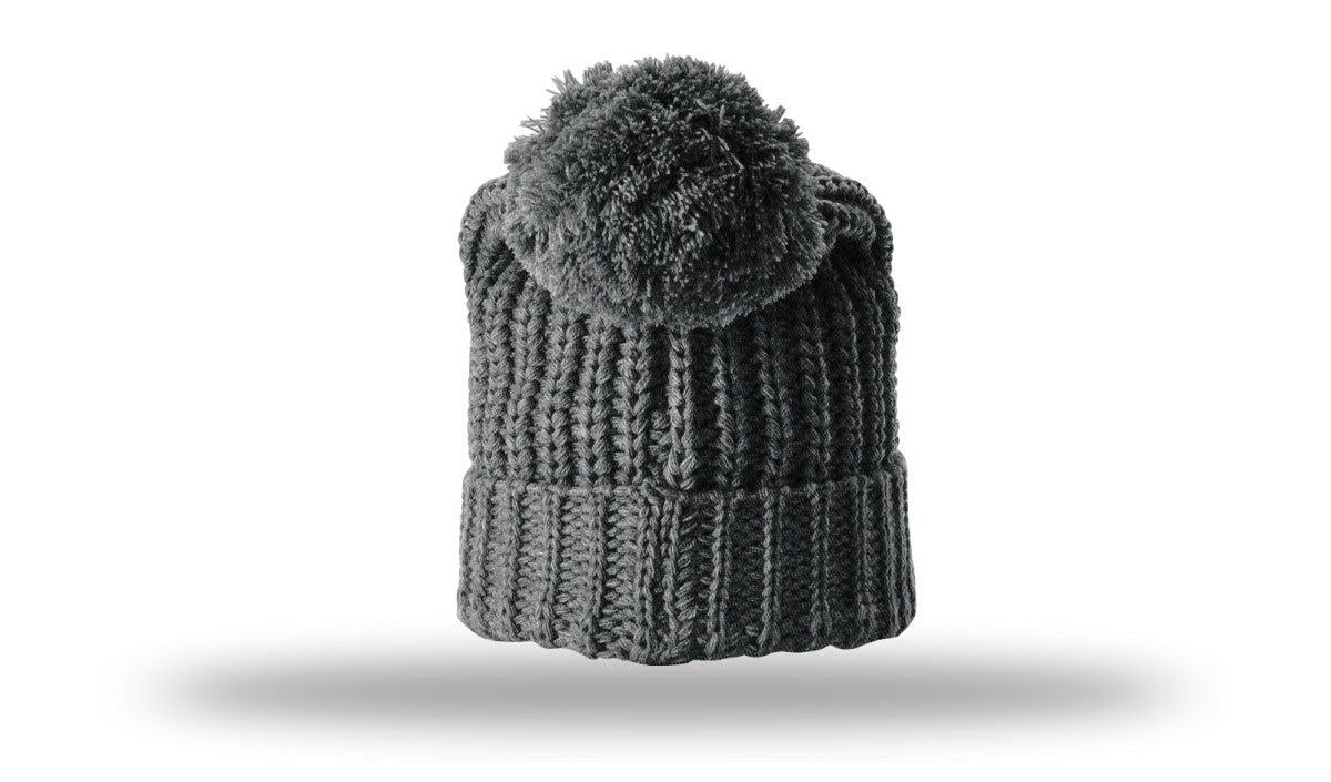 Richardson Chunk Cable Beanie W/ Cuff & Pom