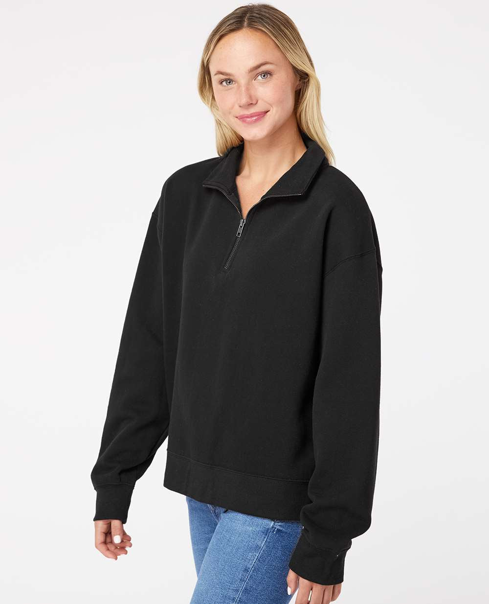 MV Sport Ladies Sueded Fleece Quarter-Zip Sweatshirt