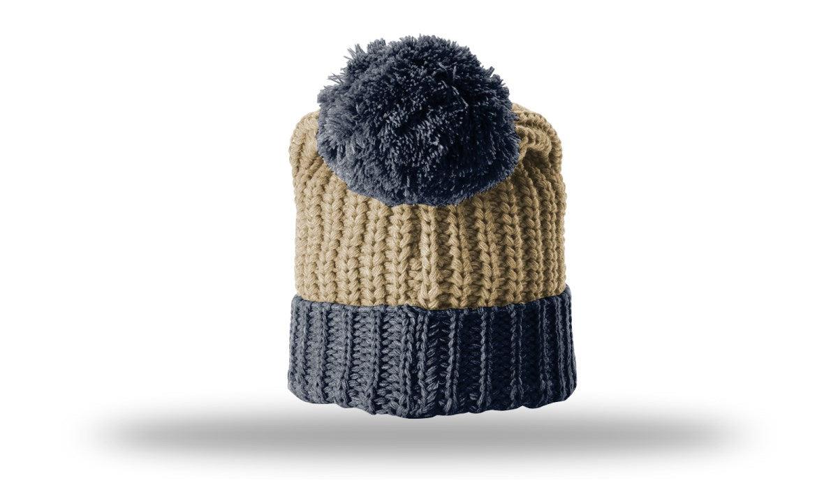 Richardson Chunk Cable Beanie W/ Cuff & Pom