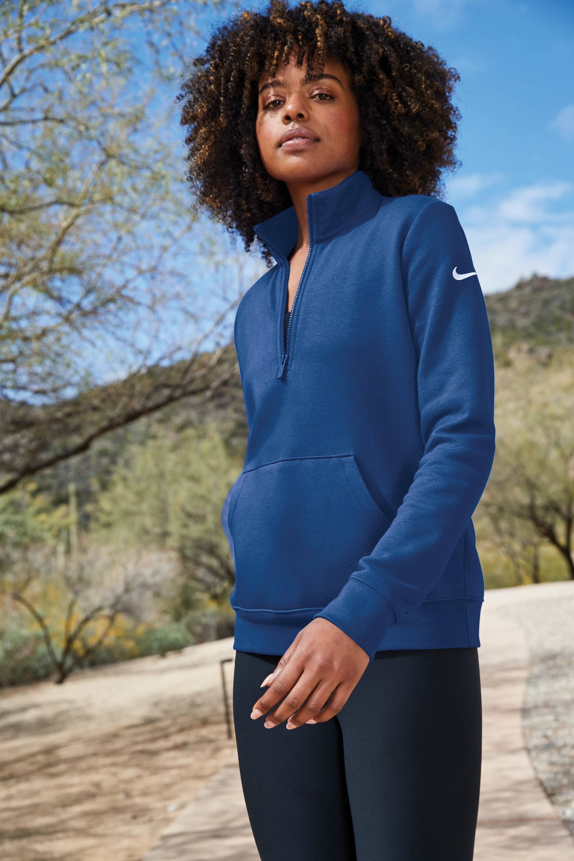 OUTLET-Nike Ladies Club Fleece Sleeve Swoosh