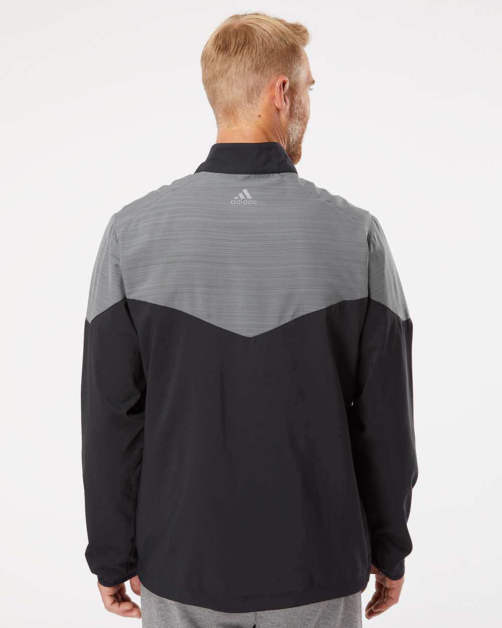 Adidas Heather Chevron Quarter-Zip Wind Pullover