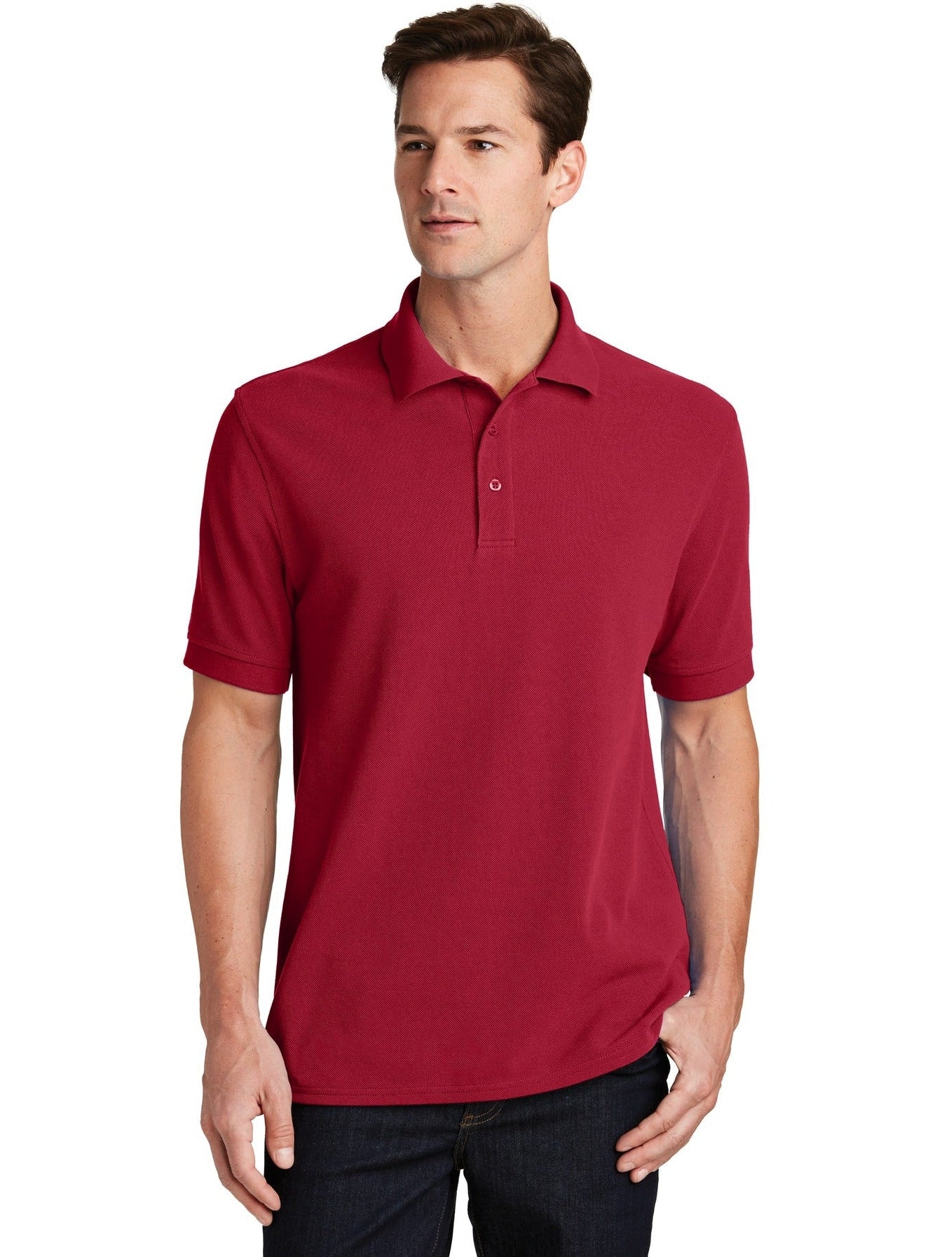 OUTLET-Port Authority Combed Ring Spun Pique Polo