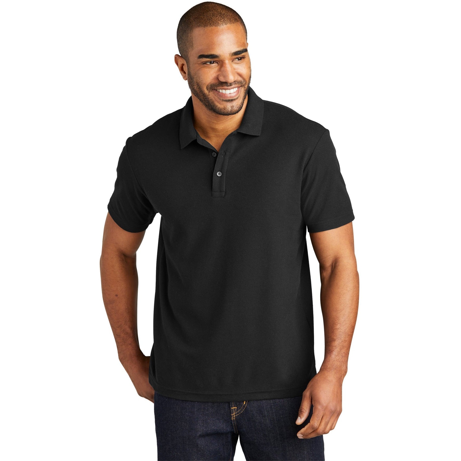 OUTLET-Port Authority C-Free Cotton Blend Pique Polo